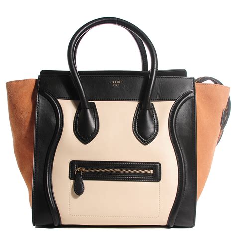 celine tricolor mini luggage bag|CELINE Satin Calfskin Mini Tri.